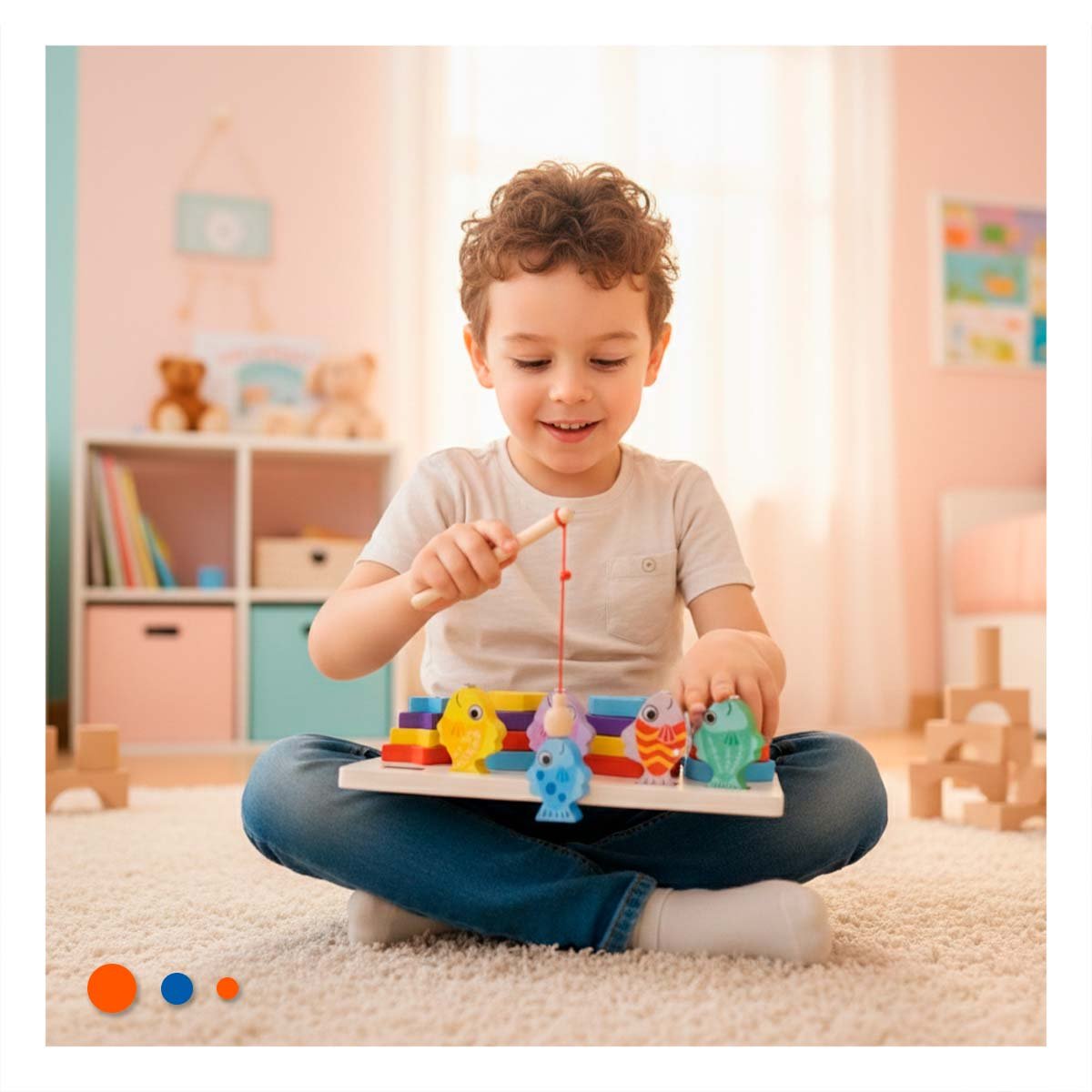 PACK6 ENTRETENIMIENTO DIDACTICO CON FIGURAS GEOMETRICAS Y PECES IMANTADOS HOGAR - 3