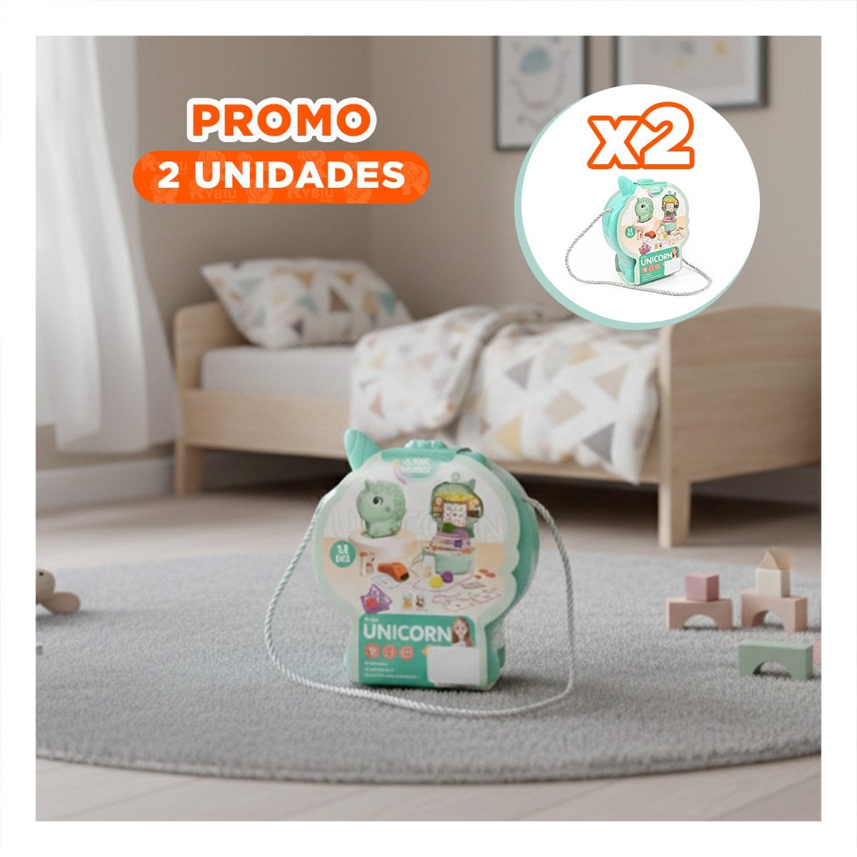 PACK2 COMBO UNICORNIO CON SUPERMERCADO DE JUEGO PARA USO DIARIO - 1