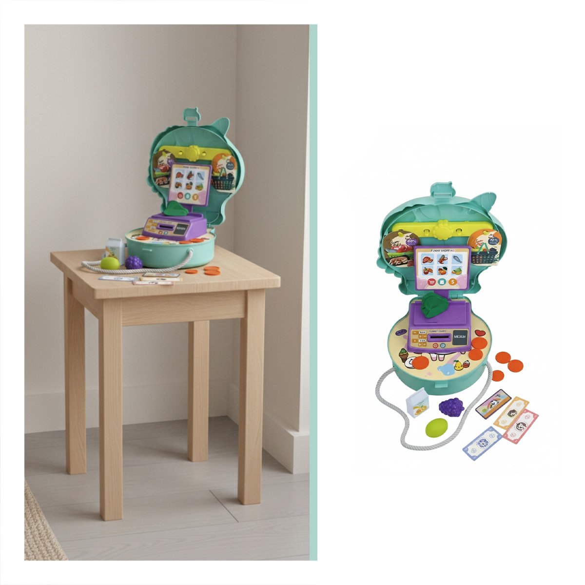 PACK2 COMBO UNICORNIO CON SUPERMERCADO DE JUEGO PARA USO DIARIO - 4