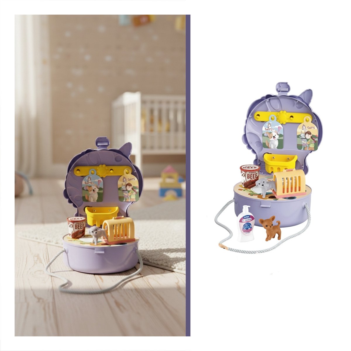 PACK12 MALETIN UNICORNIO DE JUEGO PARA CUIDADO DE MASCOTAS YPAPEL REGALO - 4
