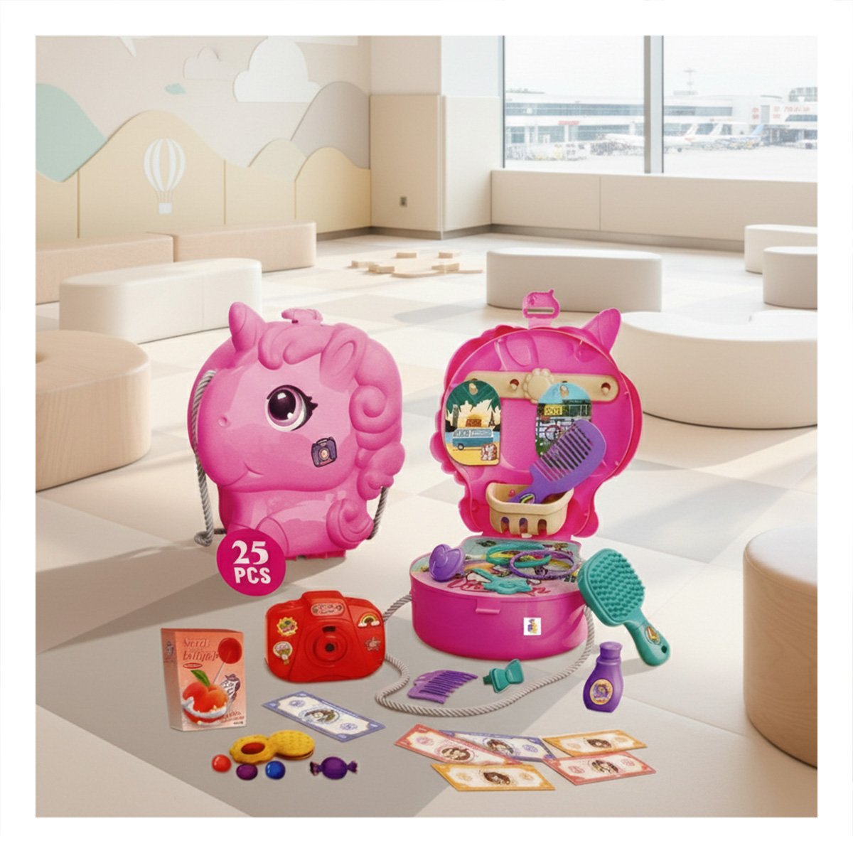 PACK4 PROPUESTA CREATIVA UNICORNIO CON MALETA DE VIAJE PARA JUEGO DE ROL YPAPEL REGALO - 5
