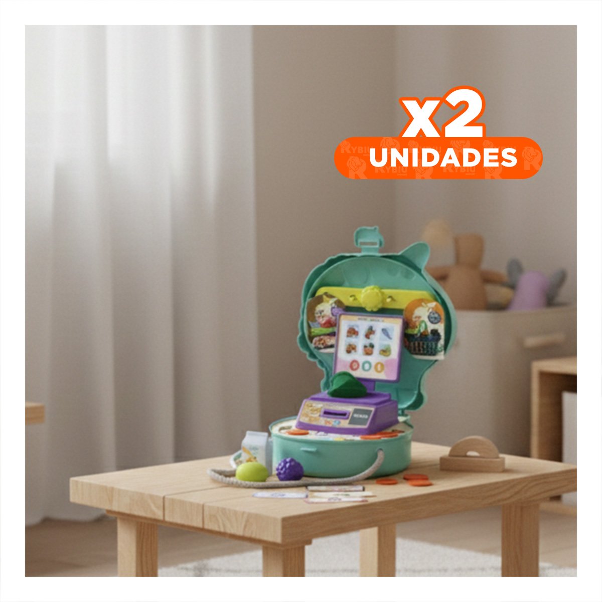 PACK2 ALTERNATIVA DE JUEGO UNICORNIO CON ACCESORIOS DE SUPERMERCADO YREGALO STICKER - 1