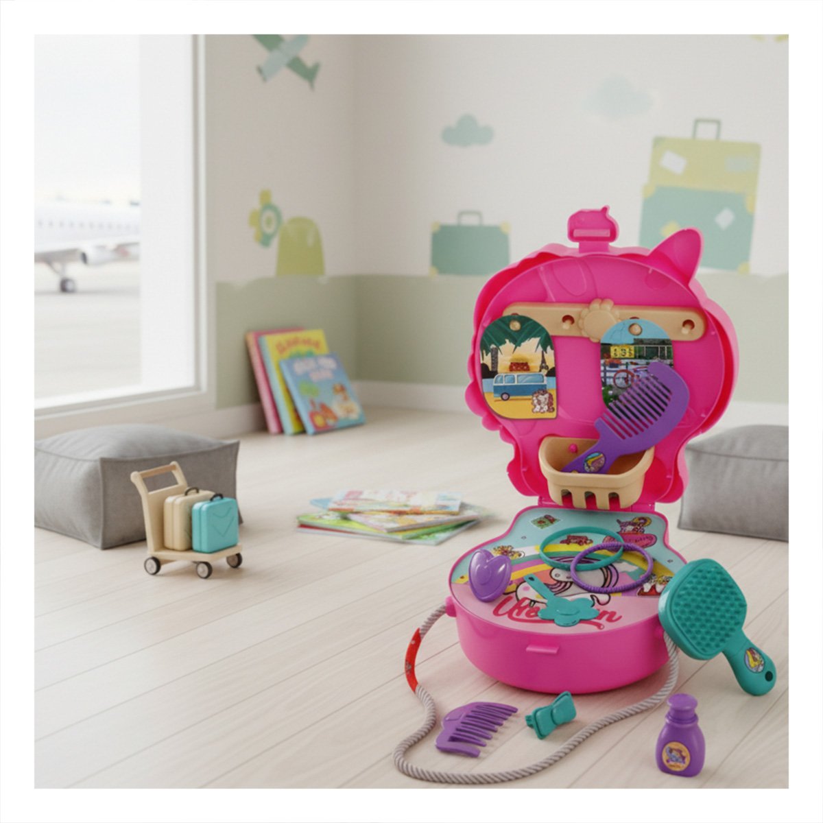 PACK4 SISTEMA LUDICO UNICORNIO CON ACCESORIOS DE VIAJE PARA IMITACION CREATIVA - 2