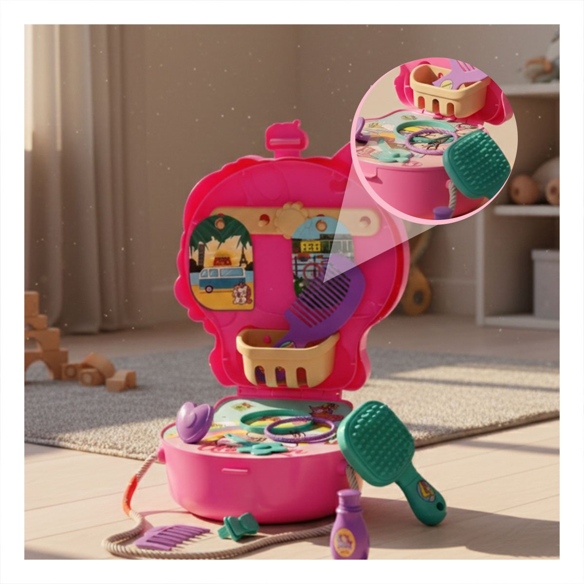 KIT UNICORNIO TIPO MALETA DE VIAJE PARA JUEGO DE ROLES Y DIVERSION COMPARTIDA YPAPEL REGALO - 5