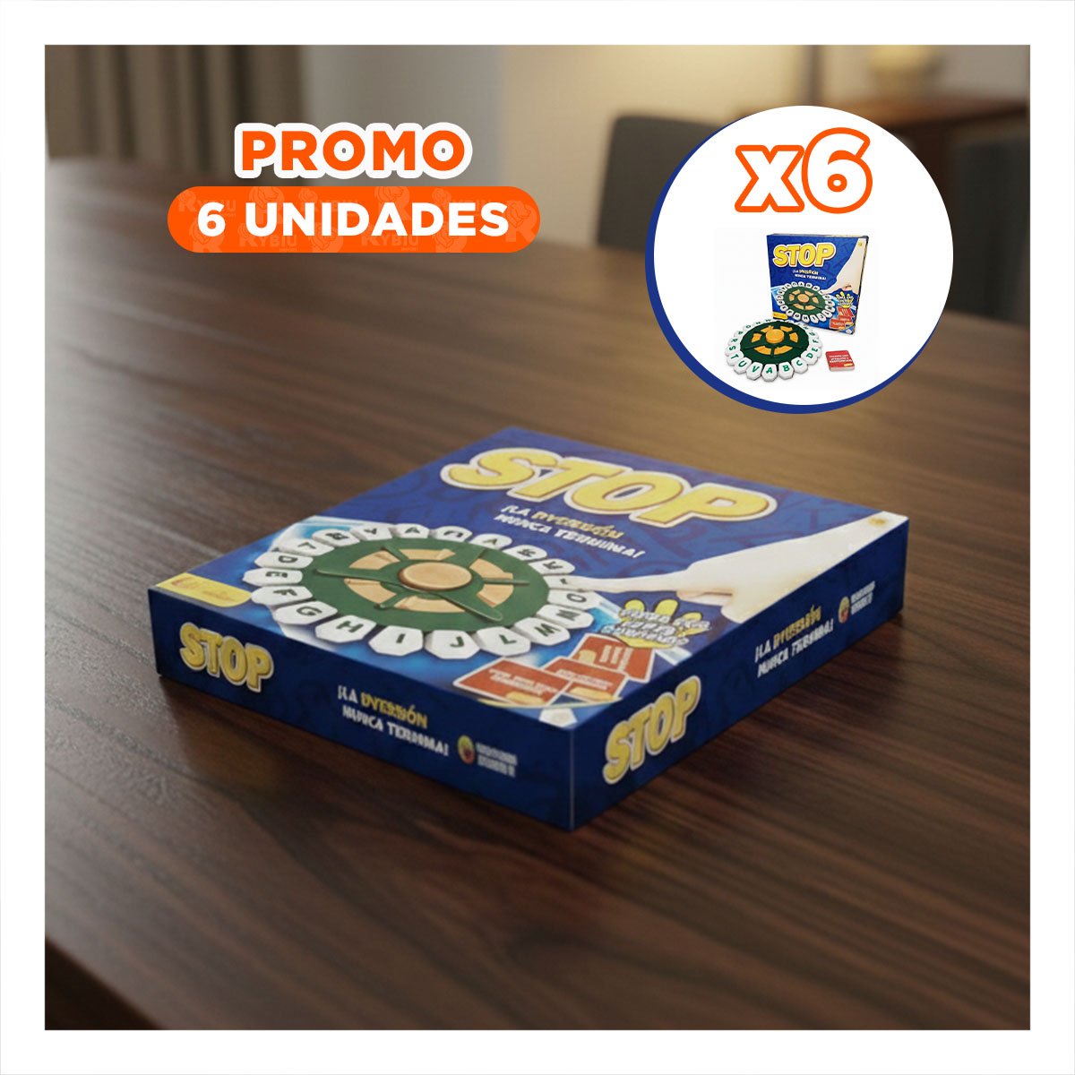 PACK6 DIVERSION DE MESA PARA JUEGOS INTERACTIVOS CON AMIGOS EN HOGAR YREGALO STICKER - 1