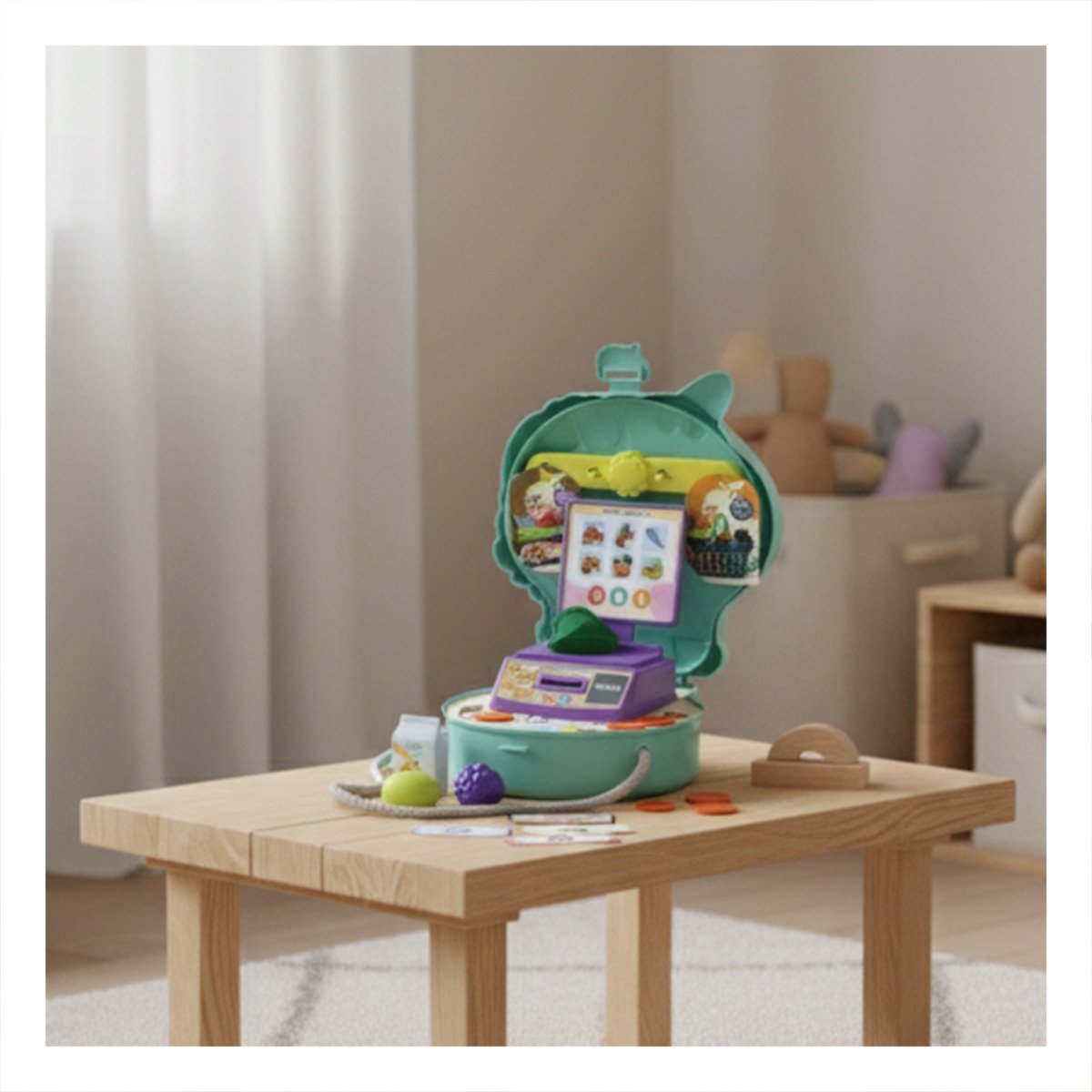 PACK6 OPCION RECREATIVA UNICORNIO CON ACCESORIOS DE SUPERMERCADO PARA JUEGO YREGALO STICKER - 5