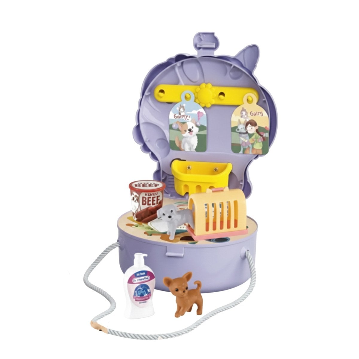 PACK4 MOCHILA UNICORNIO DE JUEGO PARA CUIDADO DE MASCOTAS INFANTIL YPAPEL REGALO - 3