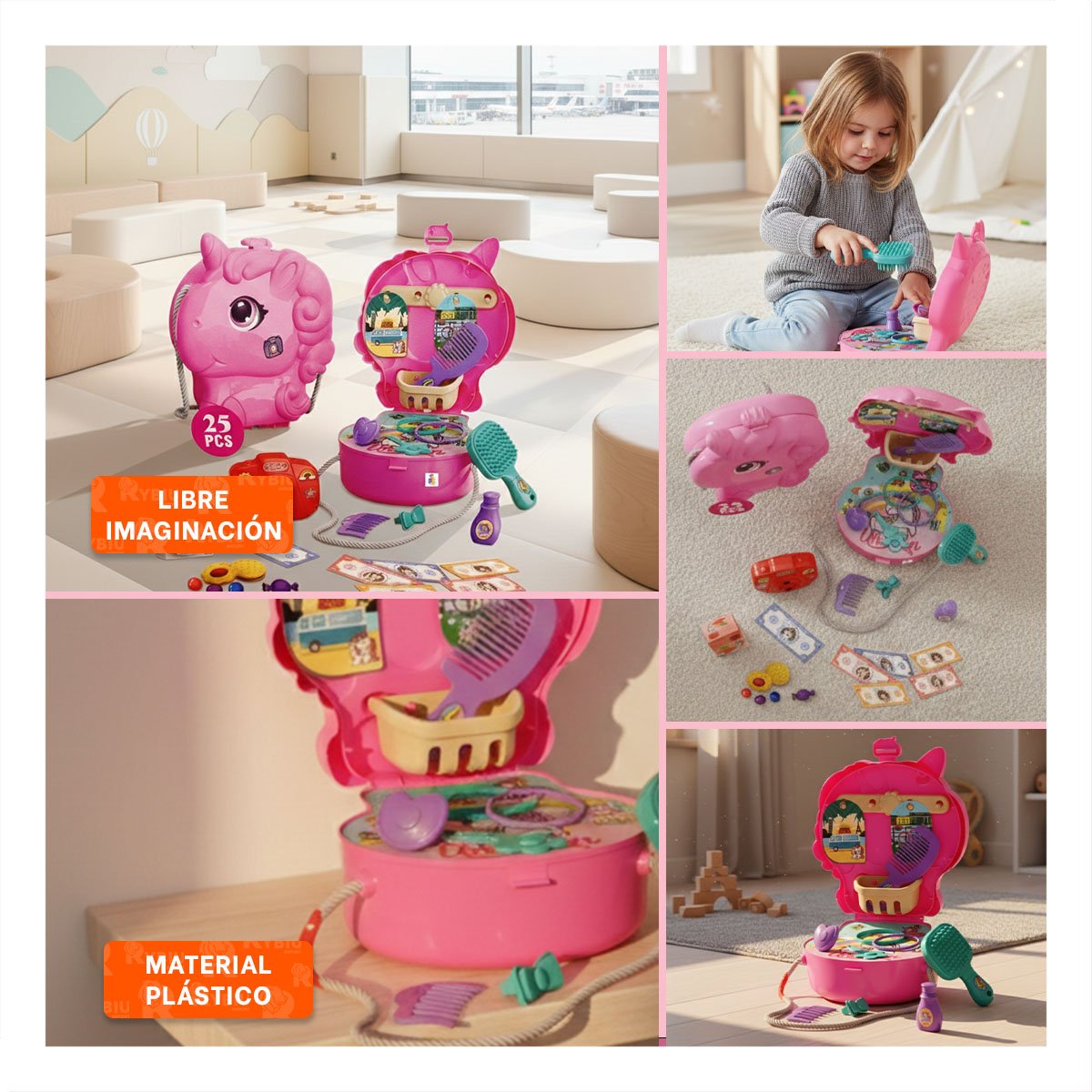 PACK4 EXPERIENCIA LUDICA UNICORNIO CON SET DE VIAJE DE ACTIVIDADES INFANTILES YREGALO STICKER - 2