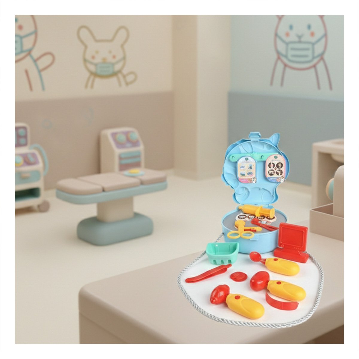 PACK2 MALETIN DE FANTASIA UNICORNIO CON KIT MEDICO INFANTIL YPAPEL REGALO - 2
