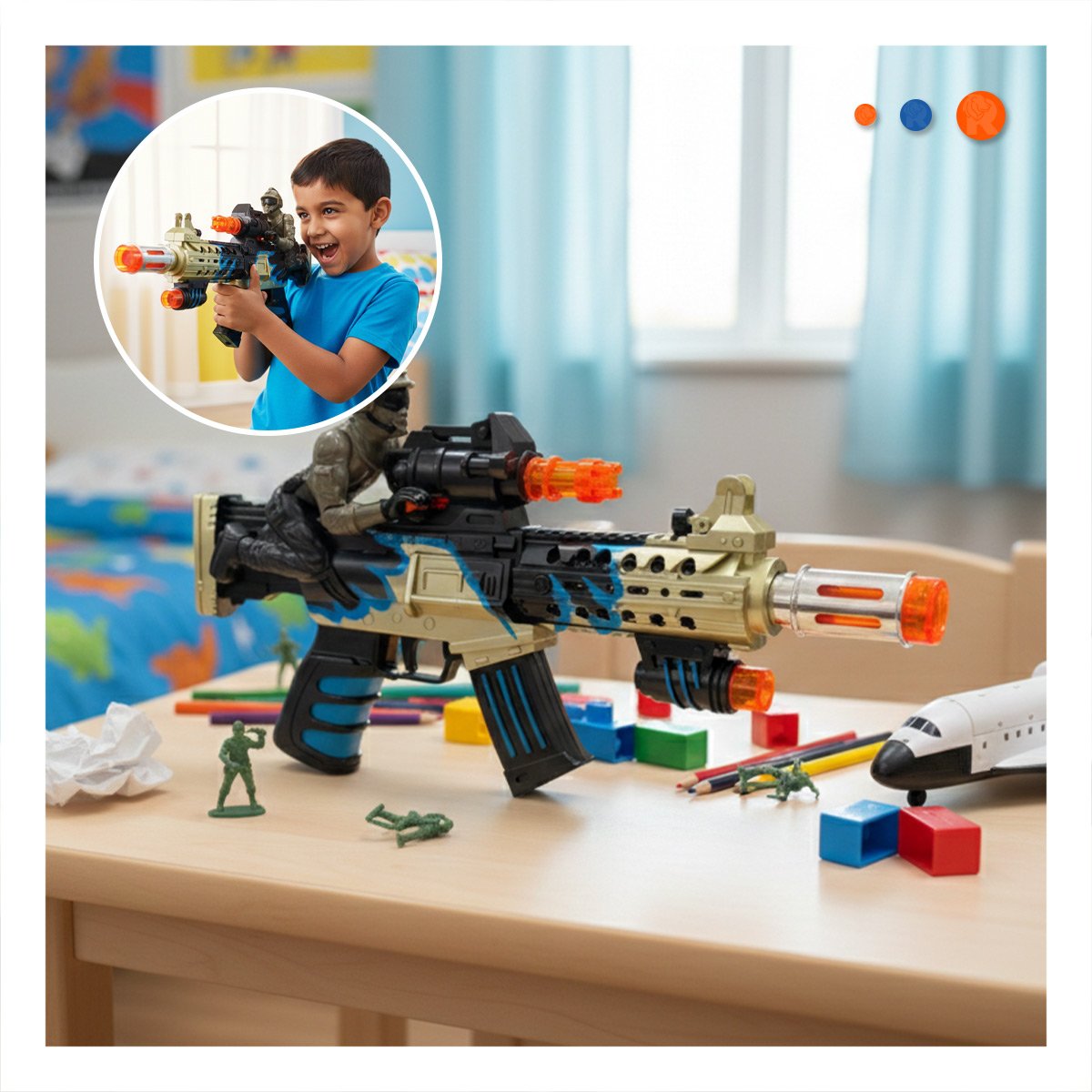 PACK12 OBJETO DE JUEGO INTERACTIVO CON SOLDADO VISIBLE CON LUZ Y SONIDO - 3
