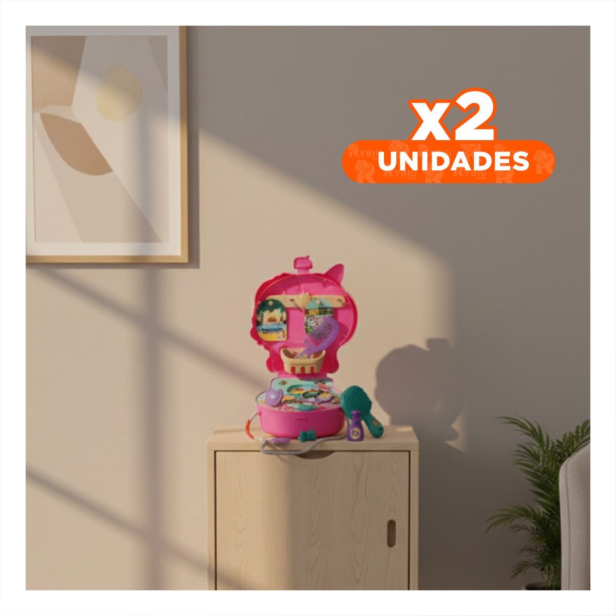 PACK2 CONCEPTO DIDACTICO UNICORNIO CON SET DE VIAJE PARA JUEGO INFANTIL YREGALO STICKER - 1