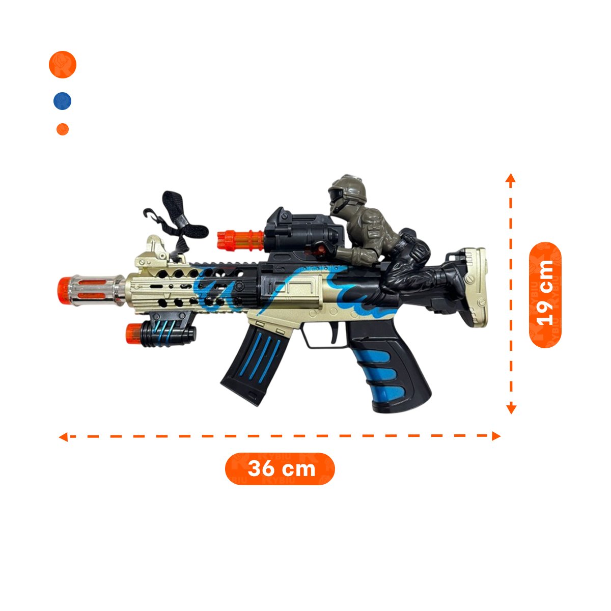 PACK12 PRODUCTO DE JUEGO ACTIVO CON SOLDADO INTEGRADO CON LUZ Y SONIDO YREGALO STICKER - 4