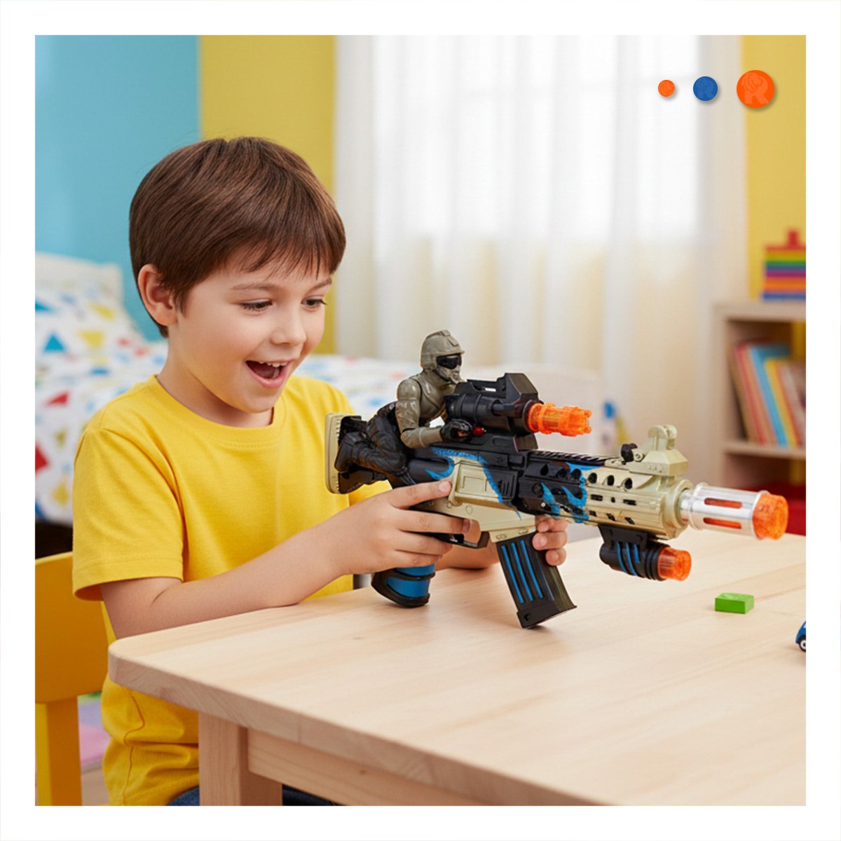 PACK12 PRODUCTO DE JUEGO ACTIVO CON SOLDADO INTEGRADO CON LUZ Y SONIDO YREGALO STICKER - 5