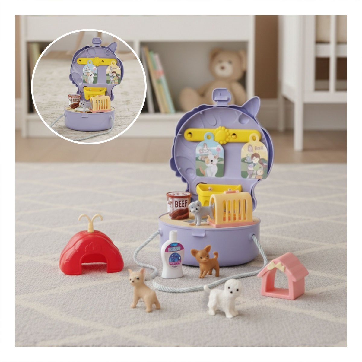 PACK6 KIT UNICORNIO DE JUEGO DE CUIDADO DE MASCOTAS CON ACCESORIOS YPAPEL REGALO - 2