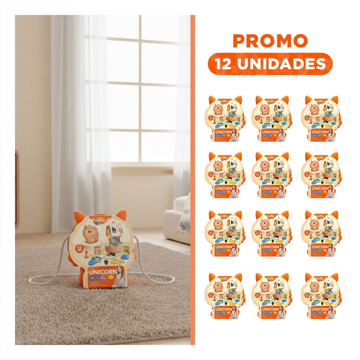 PACK12 FORMATO INFANTIL UNICORNIO COCINA DE JUEGO PARA ACTIVIDADES YREGALO STICKER - 1