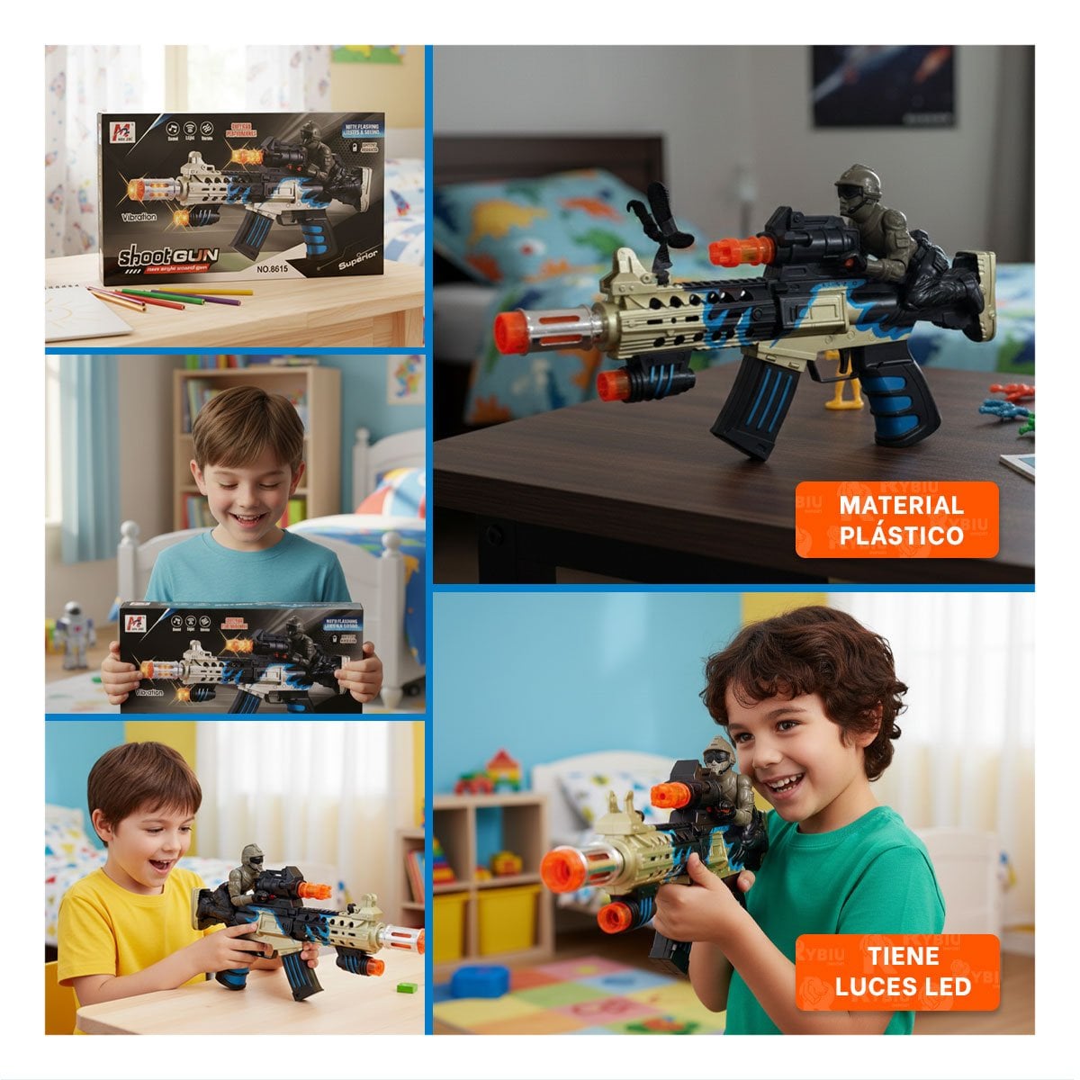 JUEGO DE ACCION INFANTIL CON FIGURA MILITAR SUPERIOR CON LUZ Y SONIDO YSTICKY - 1