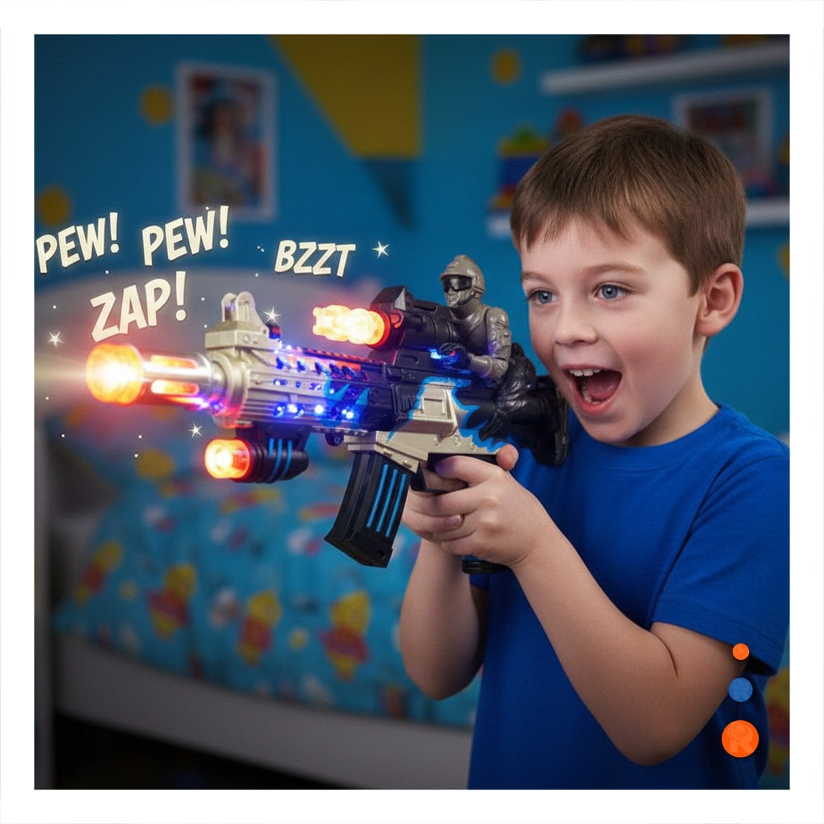 JUEGO DE ACCION INFANTIL CON FIGURA MILITAR SUPERIOR CON LUZ Y SONIDO YSTICKY - 2