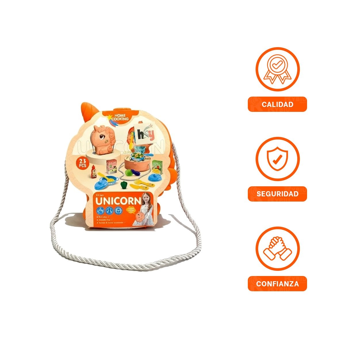 SET UNICORNIO COCINA DE JUEGO CON ACCESORIOS PARA NINOS EN ESPACIOS DEL HOGAR - 3
