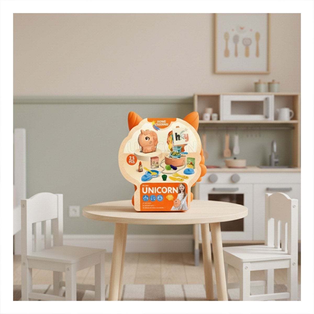 PACK6 VERSION INFANTIL UNICORNIO COCINA DE JUEGO CON PIEZAS - 3