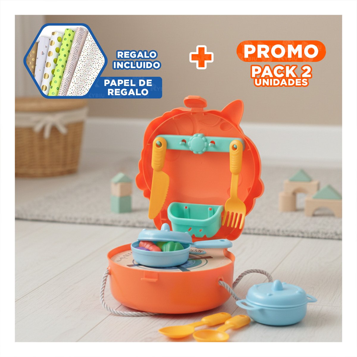 PACK2 PACK INFANTIL UNICORNIO COCINA DE JUEGO PARA ACTIVIDADES EN CASA YPAPEL REGALO - 1