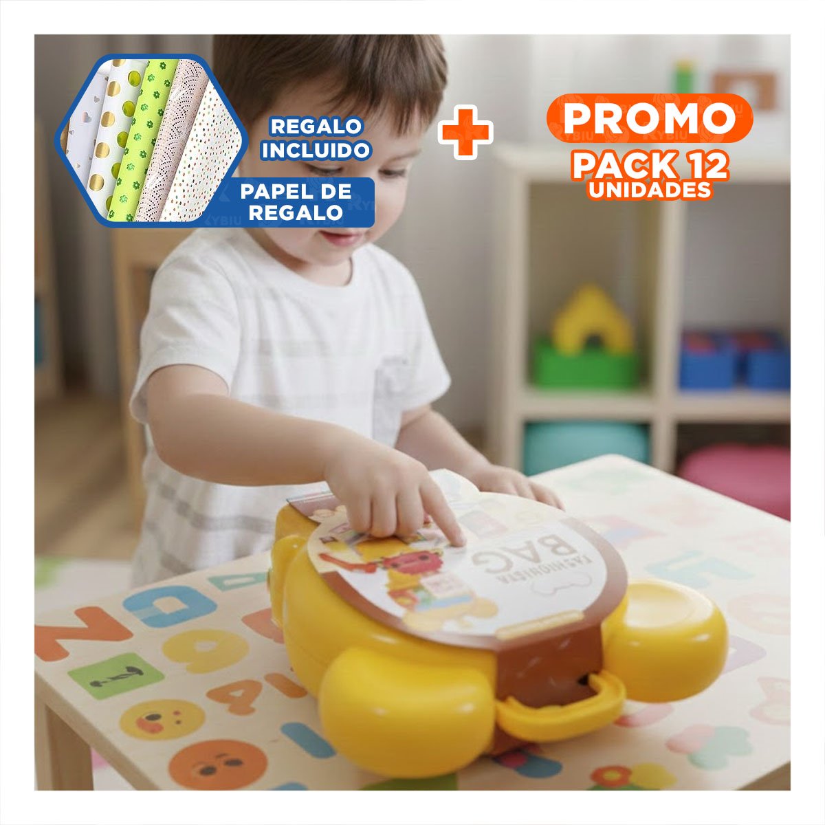 PACK12 VERSION INFANTIL OREJITAS RESTAURANTE DE COMIDA RAPIDA 27 PIEZAS DE JUEGO YPAPEL REGALO - 1