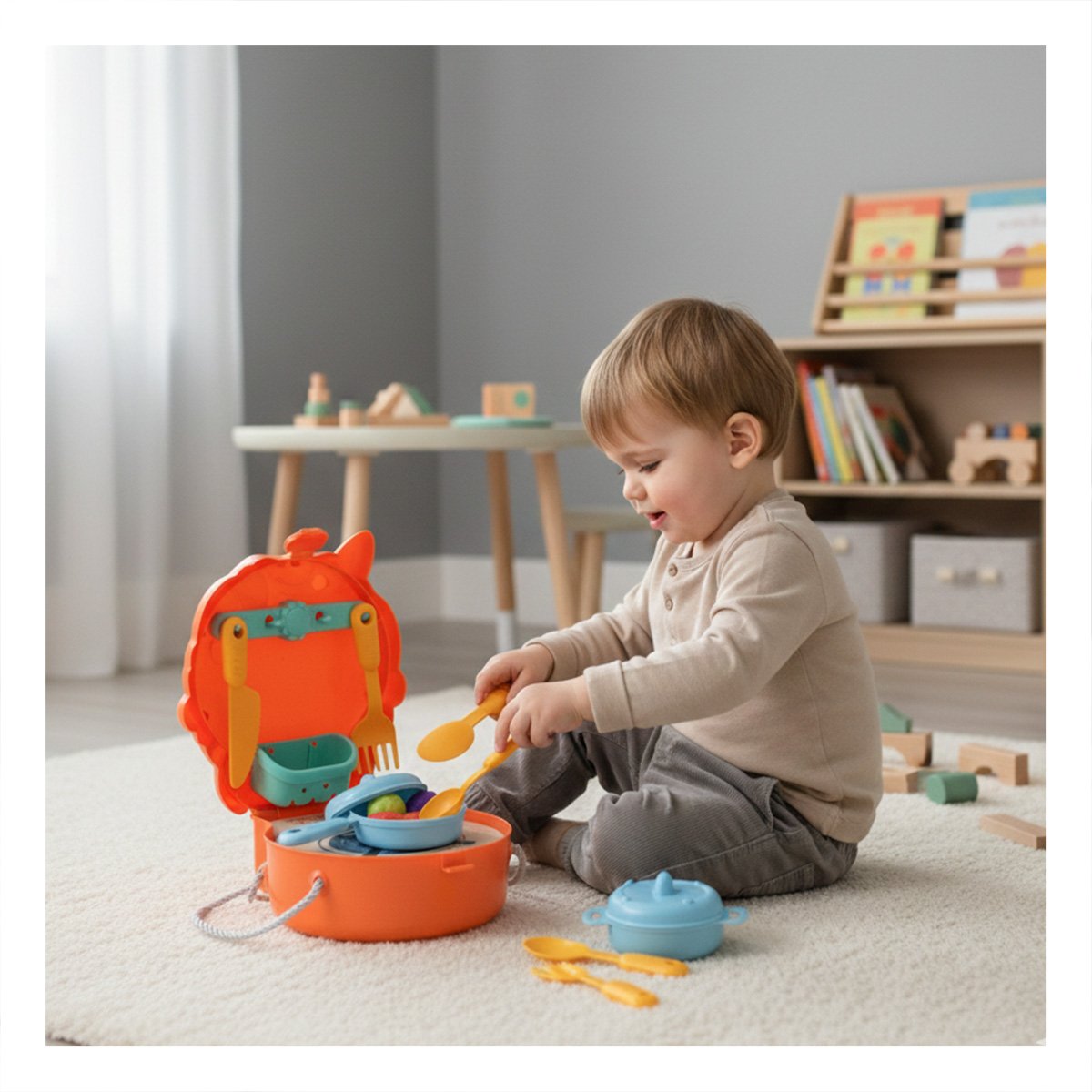 PACK4 LINEA INFANTIL UNICORNIO COCINA DE JUEGO PARA USO EN HOGAR - 3