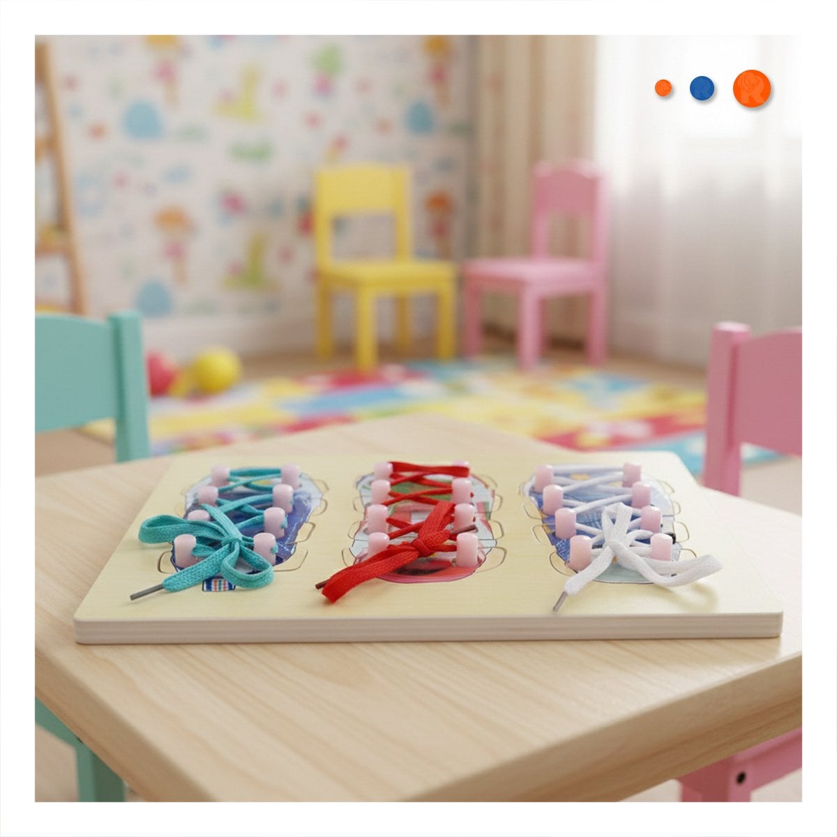 PACK4 SET ESCOLAR PARA ATAR PASADORES MULTICOLOR DIDACTICO INFANTIL YPAPEL REGALO - 2