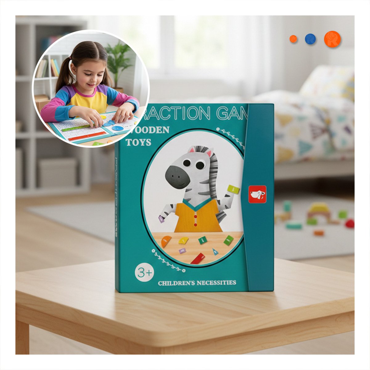SISTEMA EDUCATIVO DE FRACCIONES MAGNETICAS CELESTE DIDACTICO PARA NINOS YSTICKY - 2
