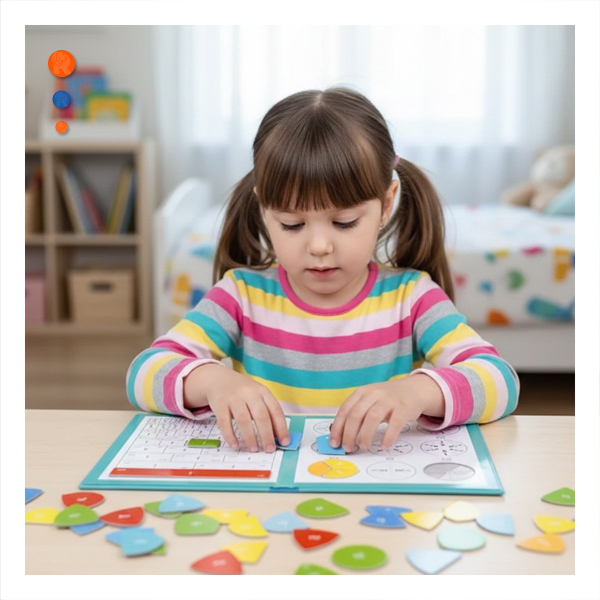 SISTEMA EDUCATIVO DE FRACCIONES MAGNETICAS CELESTE DIDACTICO PARA NINOS YSTICKY - 3