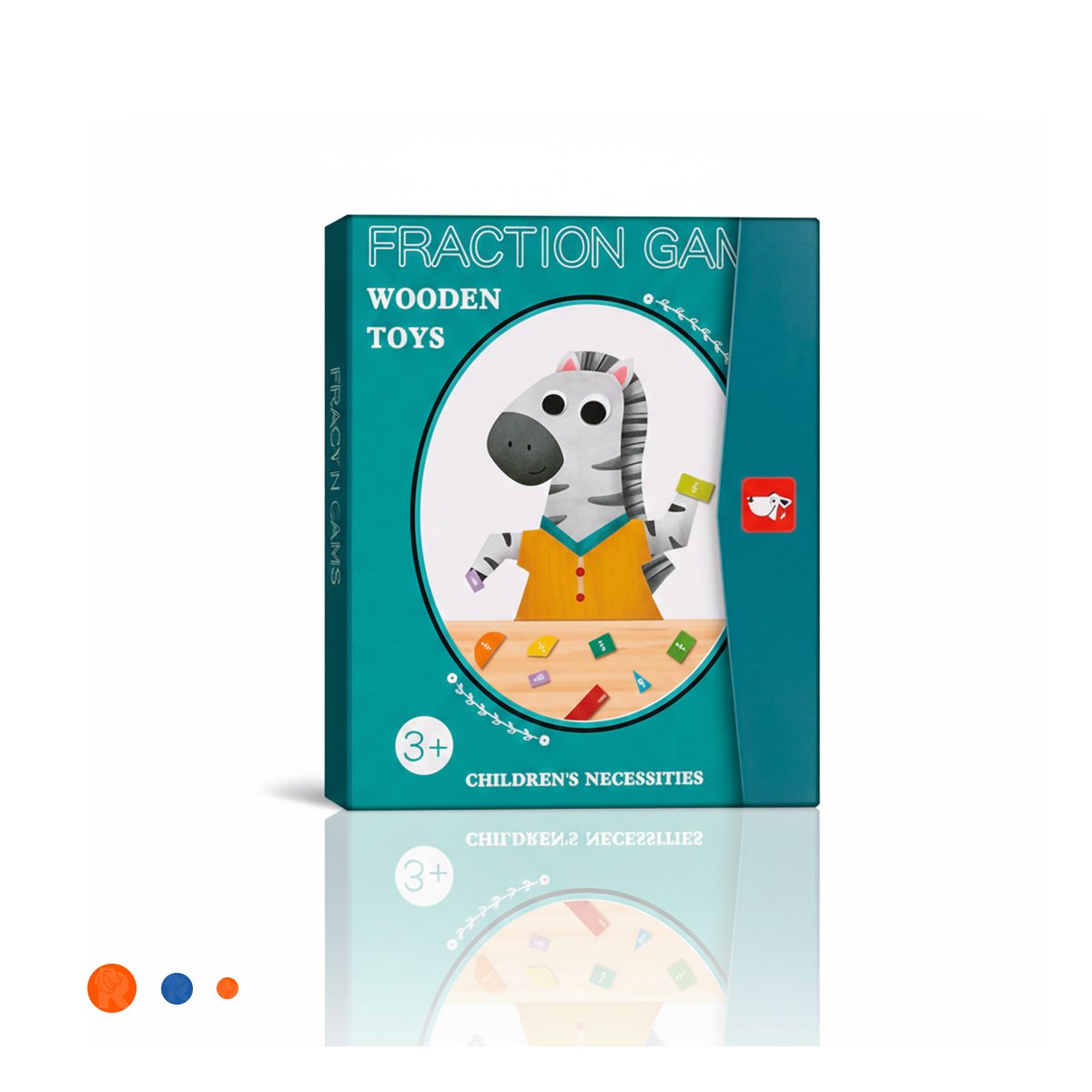 APOYO EDUCATIVO DE FRACCIONES MAGNETICAS CELESTE PARA MATEMATICA INFANTIL YLIGAS REGALO - 3