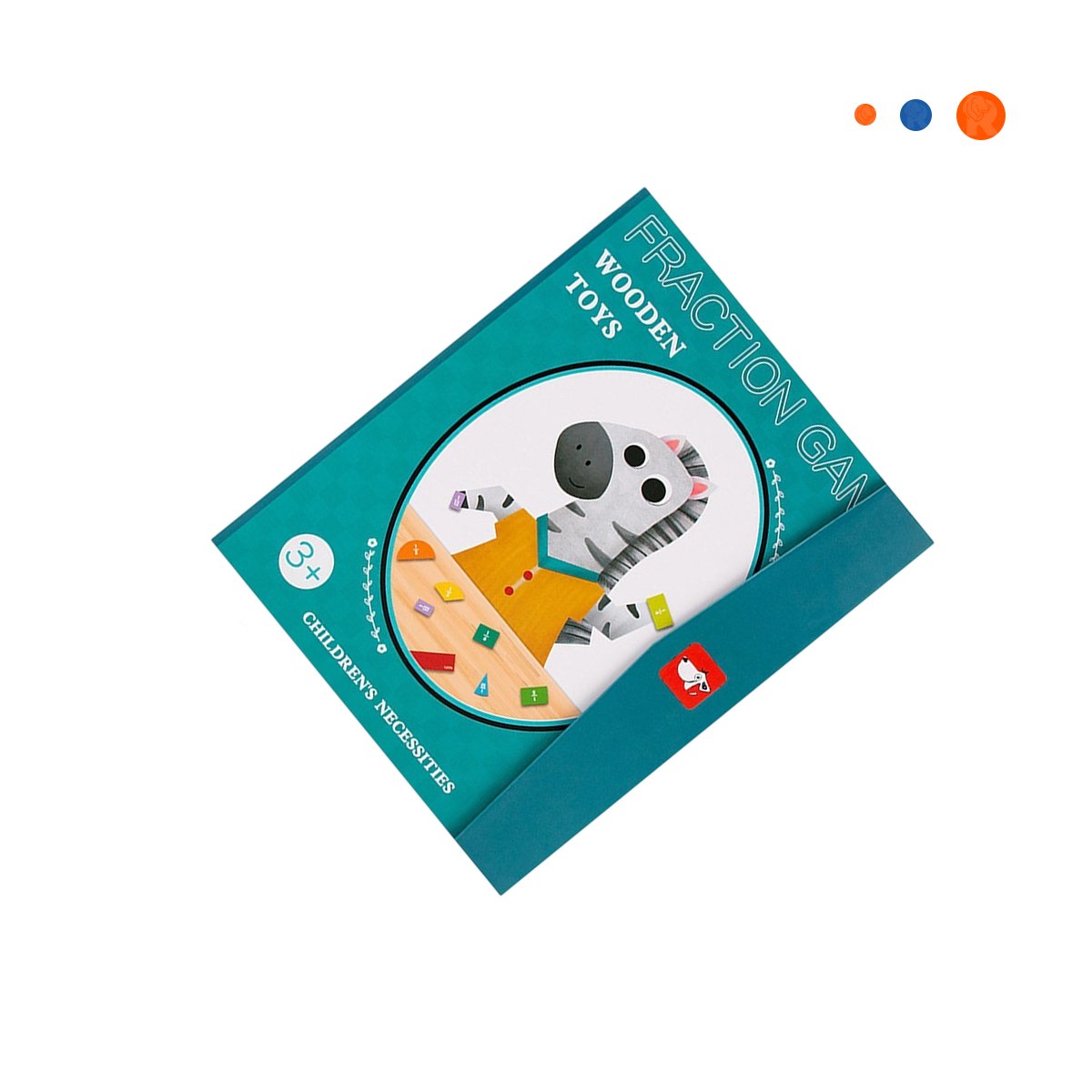 ELEMENTO EDUCATIVO DE FRACCIONES MAGNETICAS CELESTE PARA USO ESCOLAR YREGALO STICKER - 3