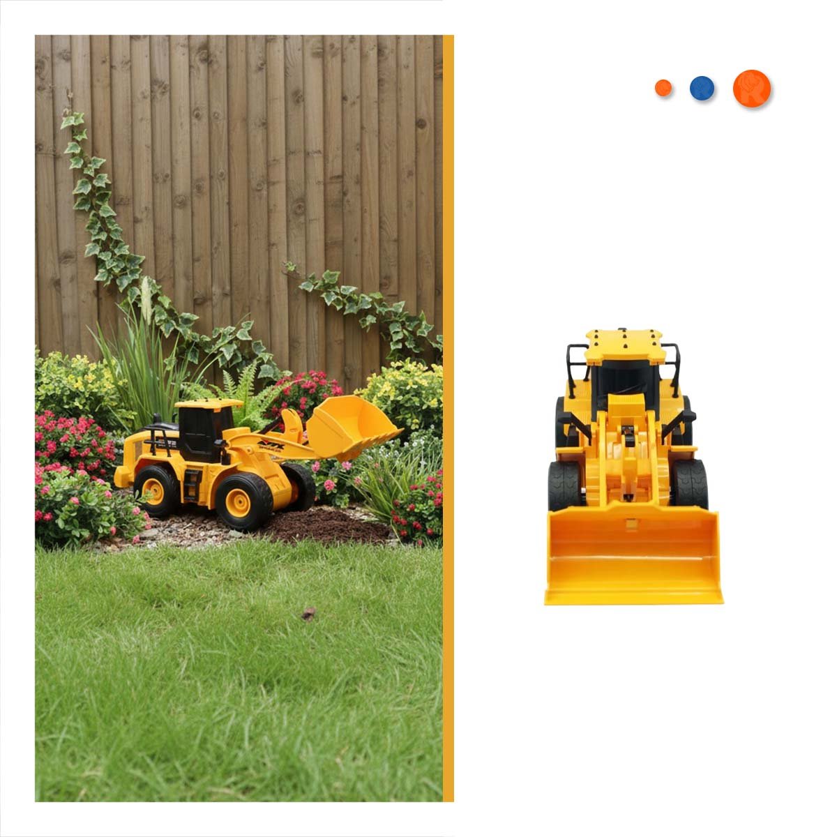 JUGUETE A CONTROL REMOTO EXCAVADORA BRAZO DELANTERO INFERIOR AMARILLO INFANTIL - 3