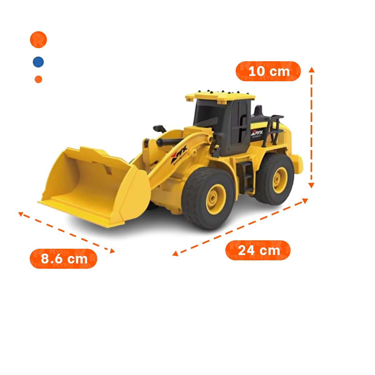 JUGUETE A CONTROL REMOTO EXCAVADORA BRAZO DELANTERO INFERIOR AMARILLO INFANTIL - 4