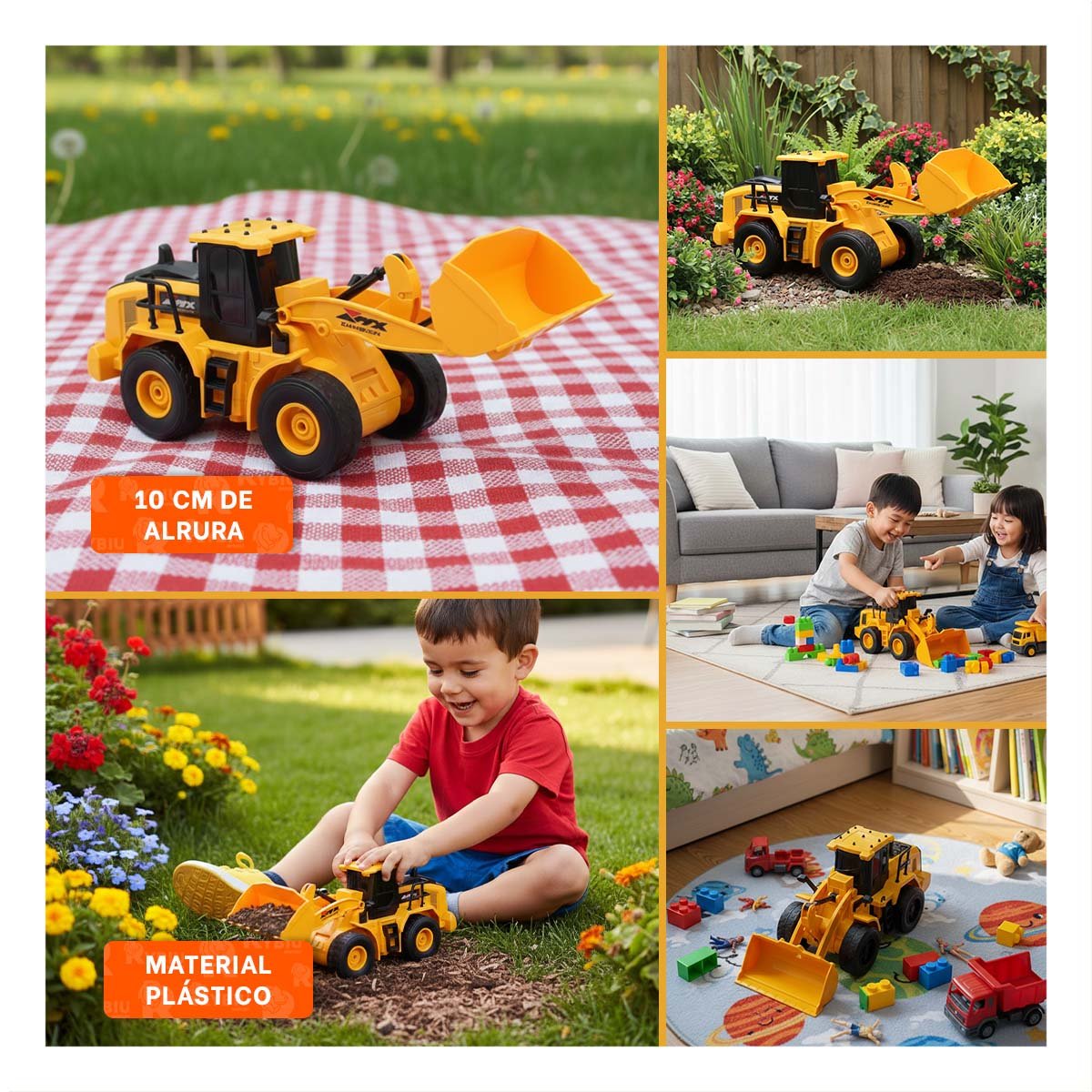 JUGUETE A CONTROL REMOTO EXCAVADORA BRAZO DELANTERO INFERIOR AMARILLO INFANTIL - 5