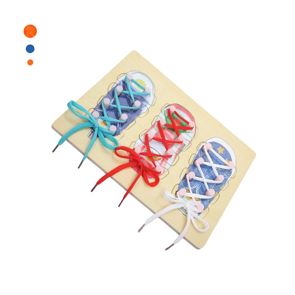 PACK12 JUEGO SENSORIAL PARA ATAR PASADORES MULTICOLOR DIDACTICO INFANTIL YREGALO STICKER - 2