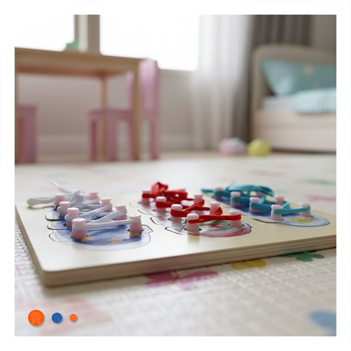 PACK12 JUEGO SENSORIAL PARA ATAR PASADORES MULTICOLOR DIDACTICO INFANTIL YREGALO STICKER - 3