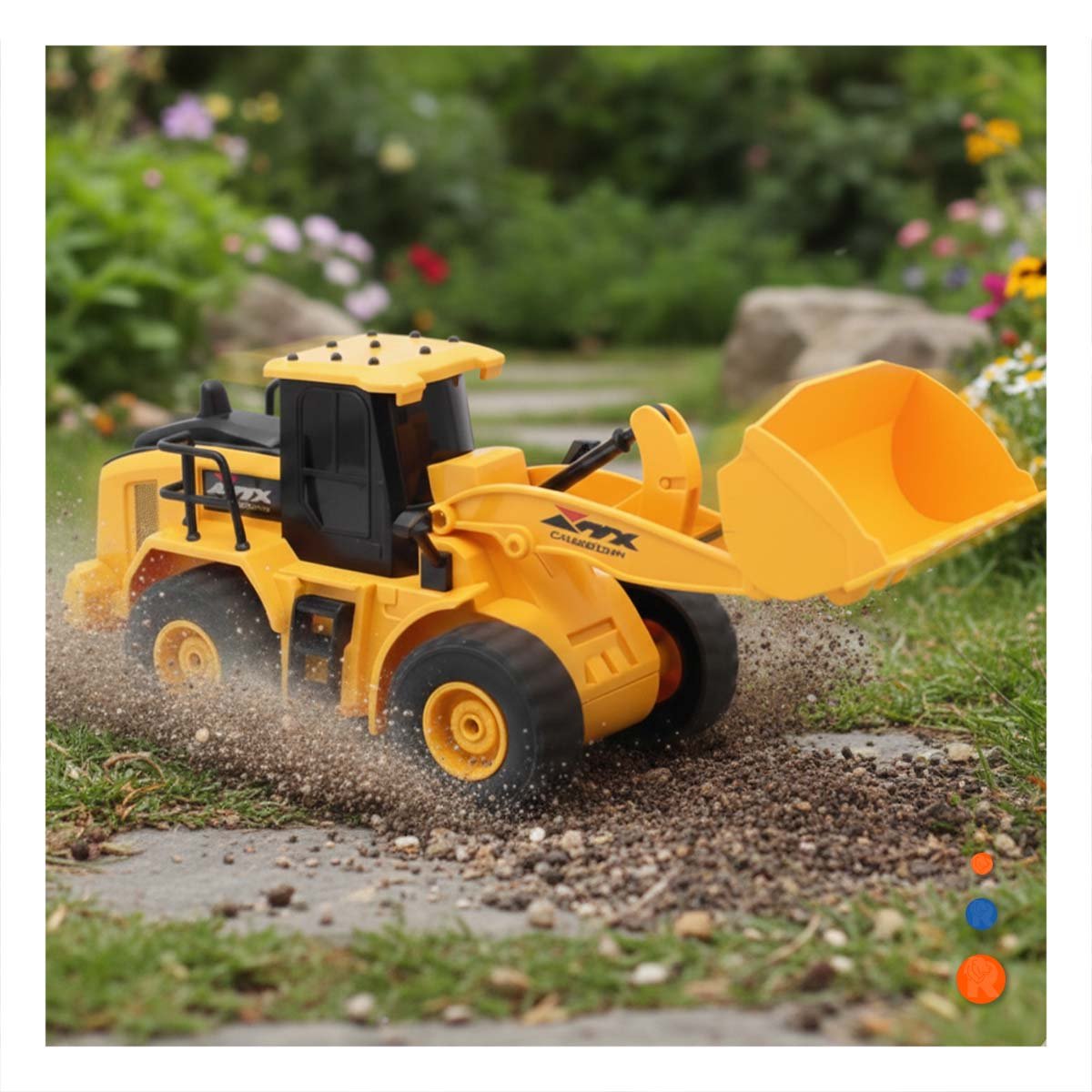 MODELO A CONTROL REMOTO EXCAVADORA BRAZO DELANTERO INFERIOR AMARILLO PARA NINOS YPAPEL REGALO - 5