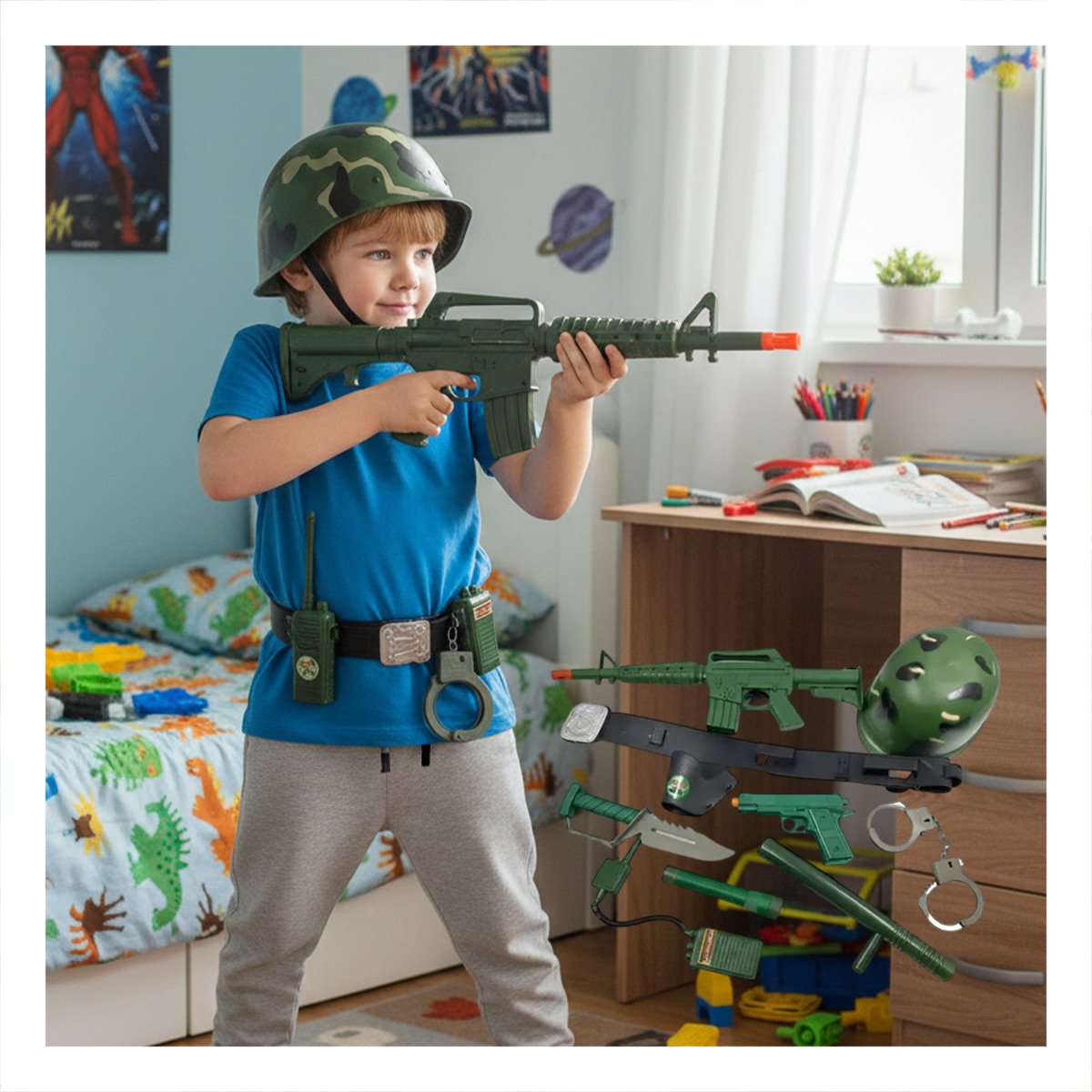 PACK4 ACCESORIO CLASICO PARA USO DIARIO CON ESTILO MILITAR - 3