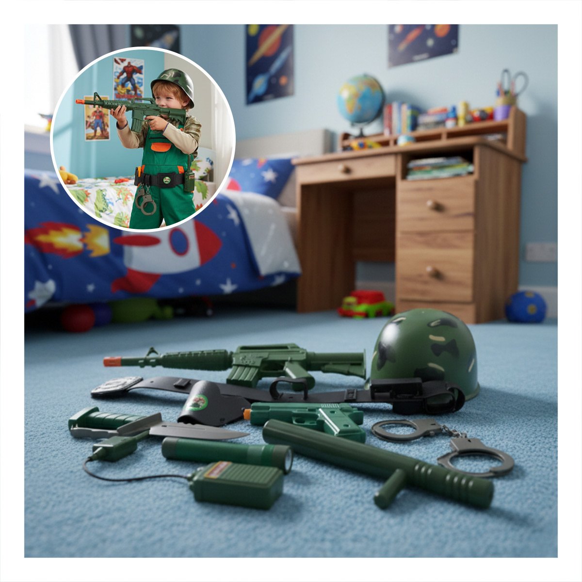 PACK6 ARTICULO DE SUJECION PARA USO DIARIO CON ESTETICA MILITAR YPAPEL REGALO - 2