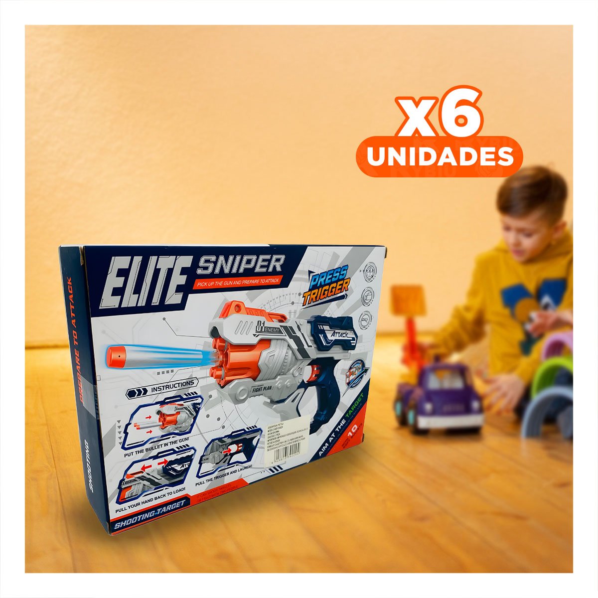 PACK6 JUEGO DE PUNTERIA LANZA DARDOS CON LATAS PARA NIÑOS CREATIVO Y ALEGRE YREGALO STICKER - 1