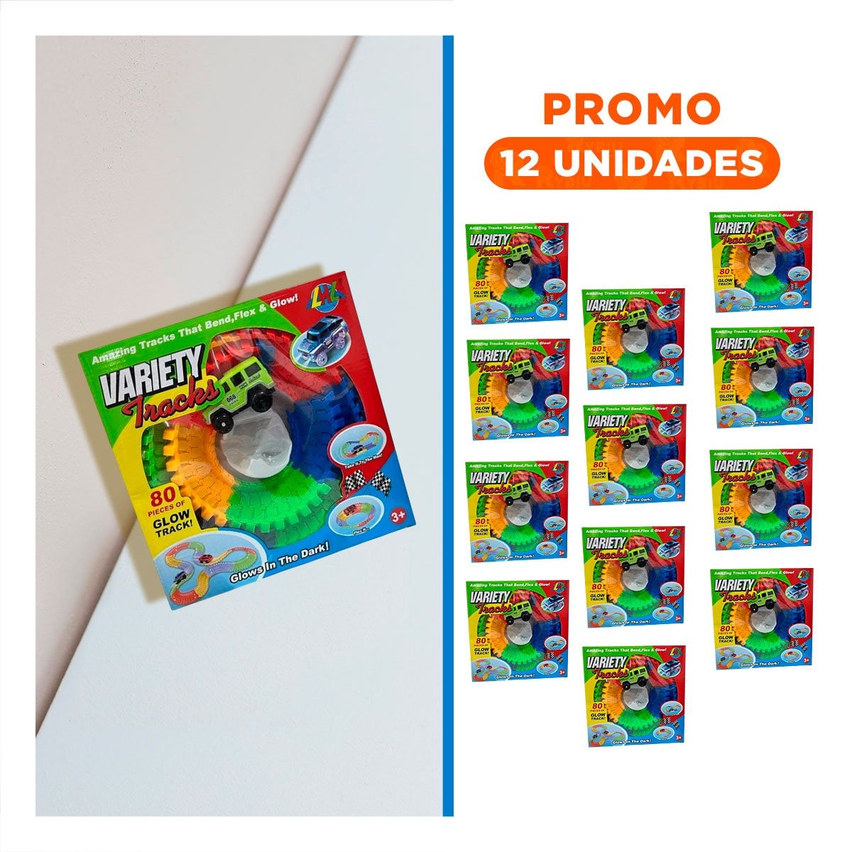 PACK12 CAMINO DE COLORES CON CARRO PARA NIÑOS EDUCATIVO Y ALEGRE YREGALO STICKER - 1