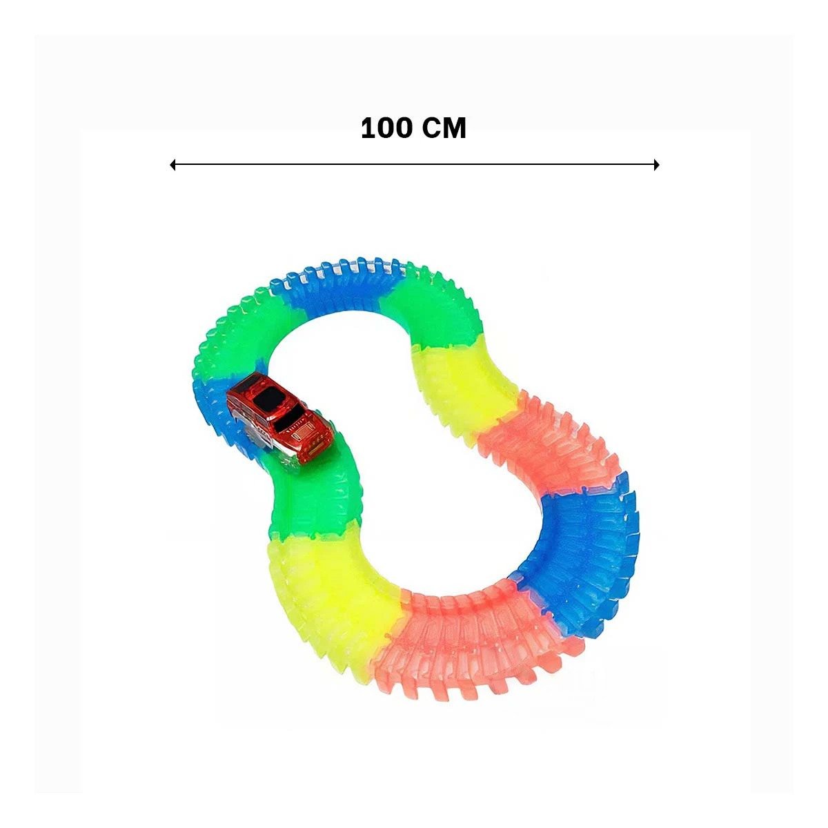 PACK4 PISTA DE COLORES CON CARRO PARA NIÑOS ALEGRE Y COLORIDO YPAPEL REGALO - 4