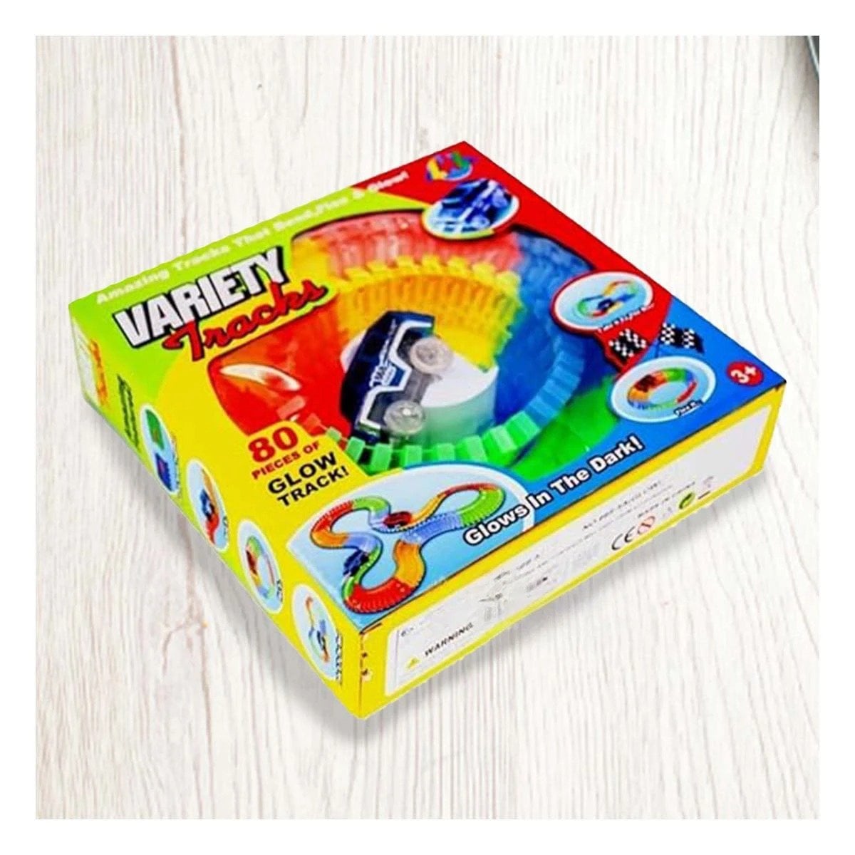 PACK6 PISTA DE COLORES CON CARRO PARA NIÑOS COLORIDO Y DIVERTIDO YPAPEL REGALO - 2