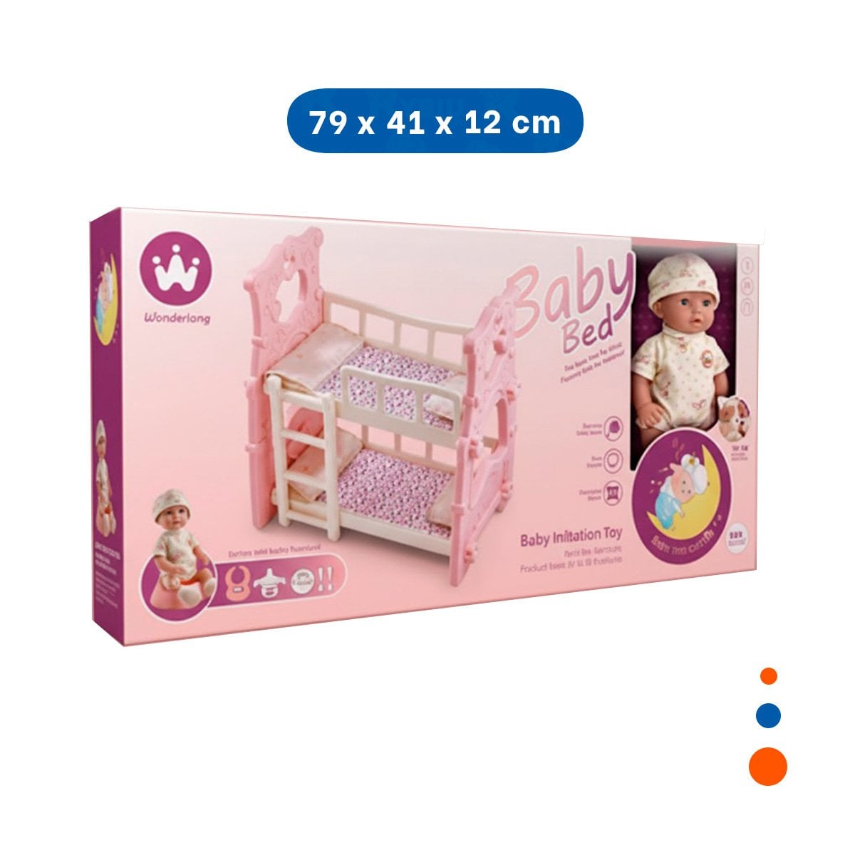 CAMA CAMAROTE PARA JUGUETE PARA JUEGO ORGANIZADO EN CASA EN ROSADO 57X35X57 CM YLIGAS REGALO - 4