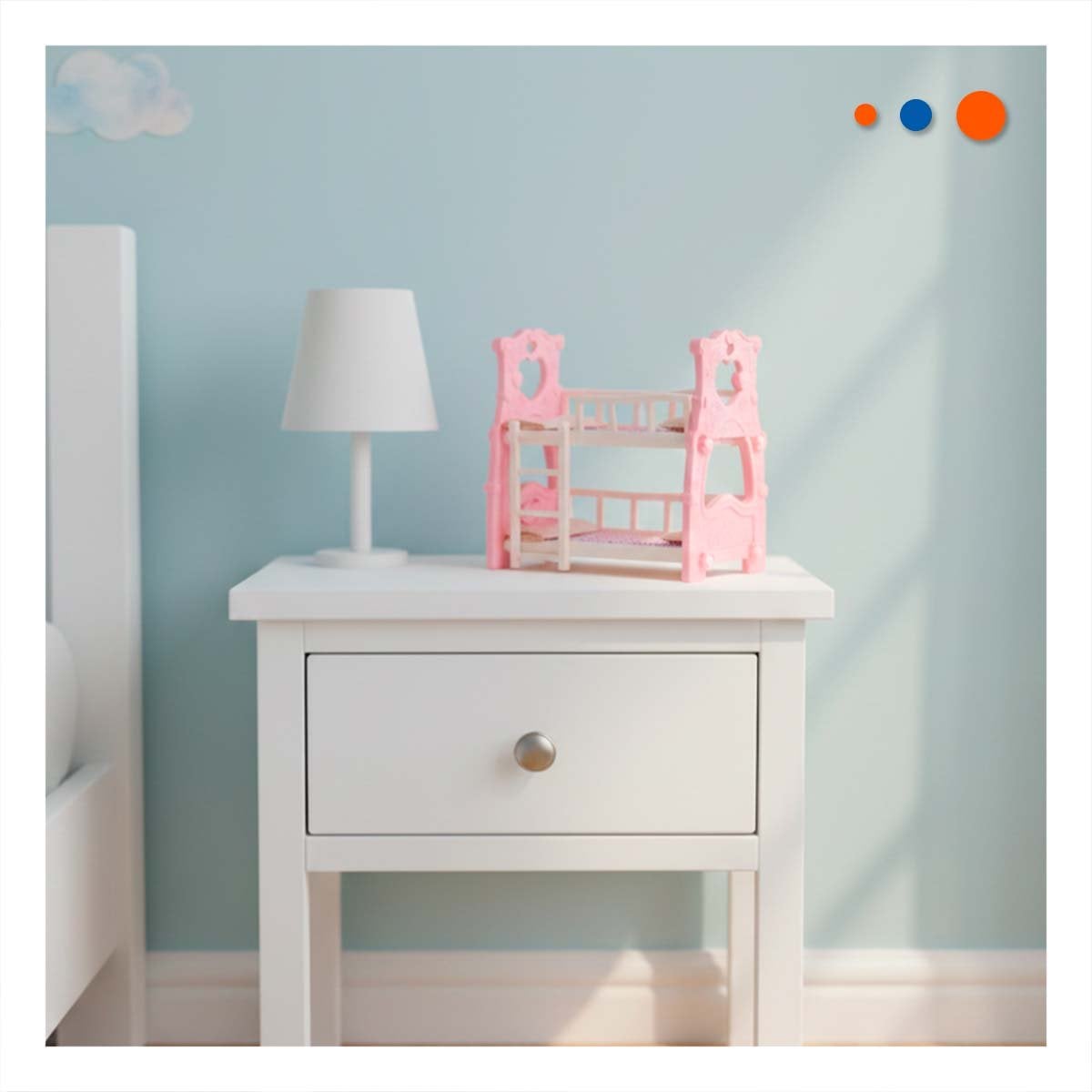 CAMA CAMAROTE PARA JUGUETE INFANTIL PARA JUEGO DE DESCANSO EN ROSADO 57X35X57 CM - 2