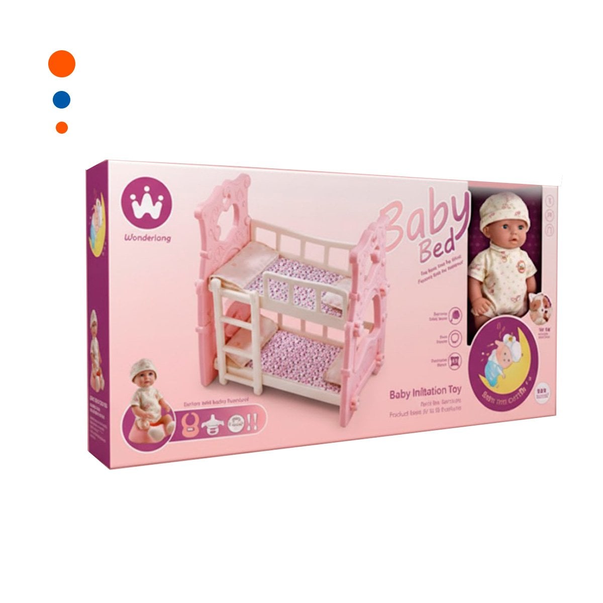 CAMA CAMAROTE PARA JUGUETE PARA JUEGO DIARIO EN EL HOGAR EN ROSADO 57X35X57 CM YPAPEL REGALO - 1
