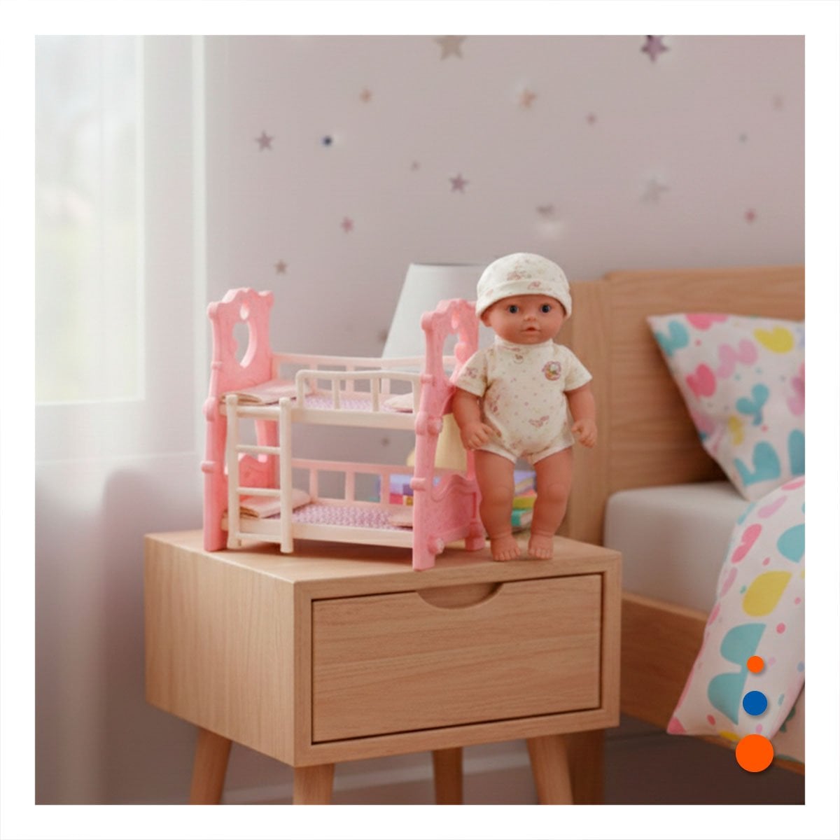 CAMA CAMAROTE PARA JUGUETE PARA JUEGO DIARIO EN EL HOGAR EN ROSADO 57X35X57 CM YPAPEL REGALO - 2