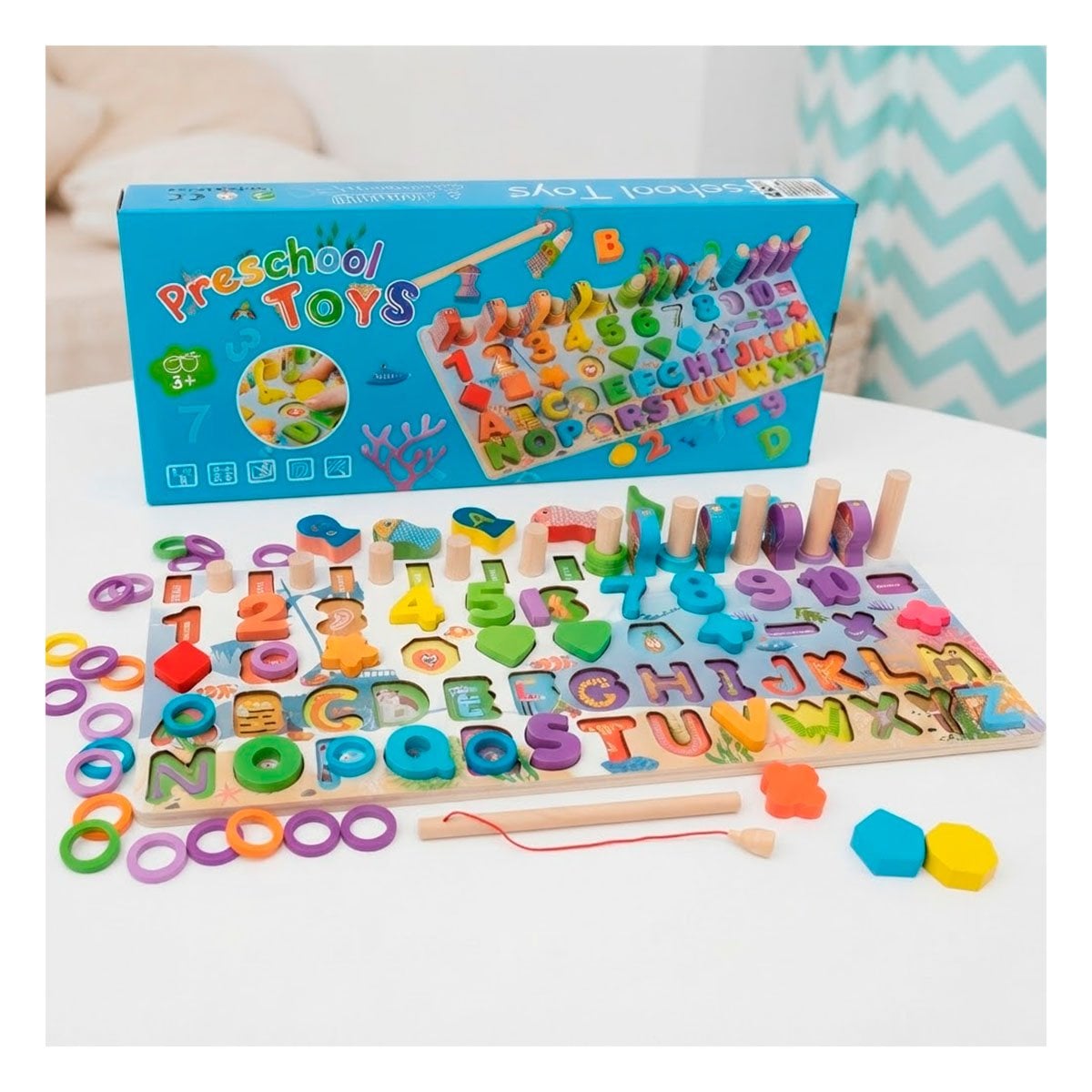 PACK2 SET MULTICOLOR DE JUEGO PESCA PARA DESARROLLO INFANTIL YPAPEL REGALO - 2