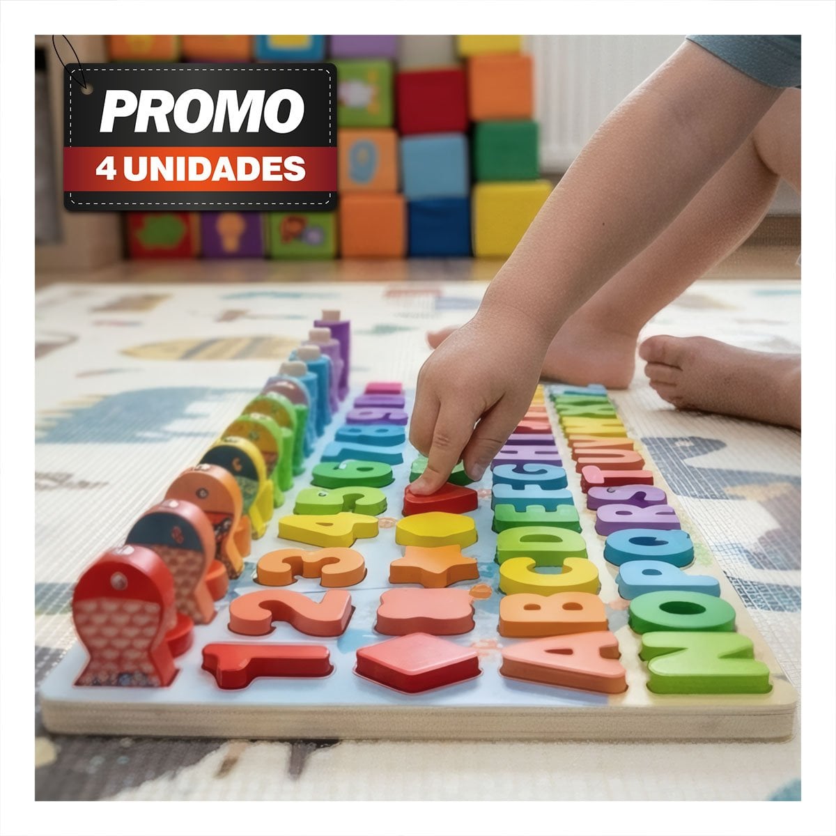 PACK4 JUEGO RECREATIVO INFANTIL DE ENCAJE Y APRENDIZAJE YPAPEL REGALO - 1
