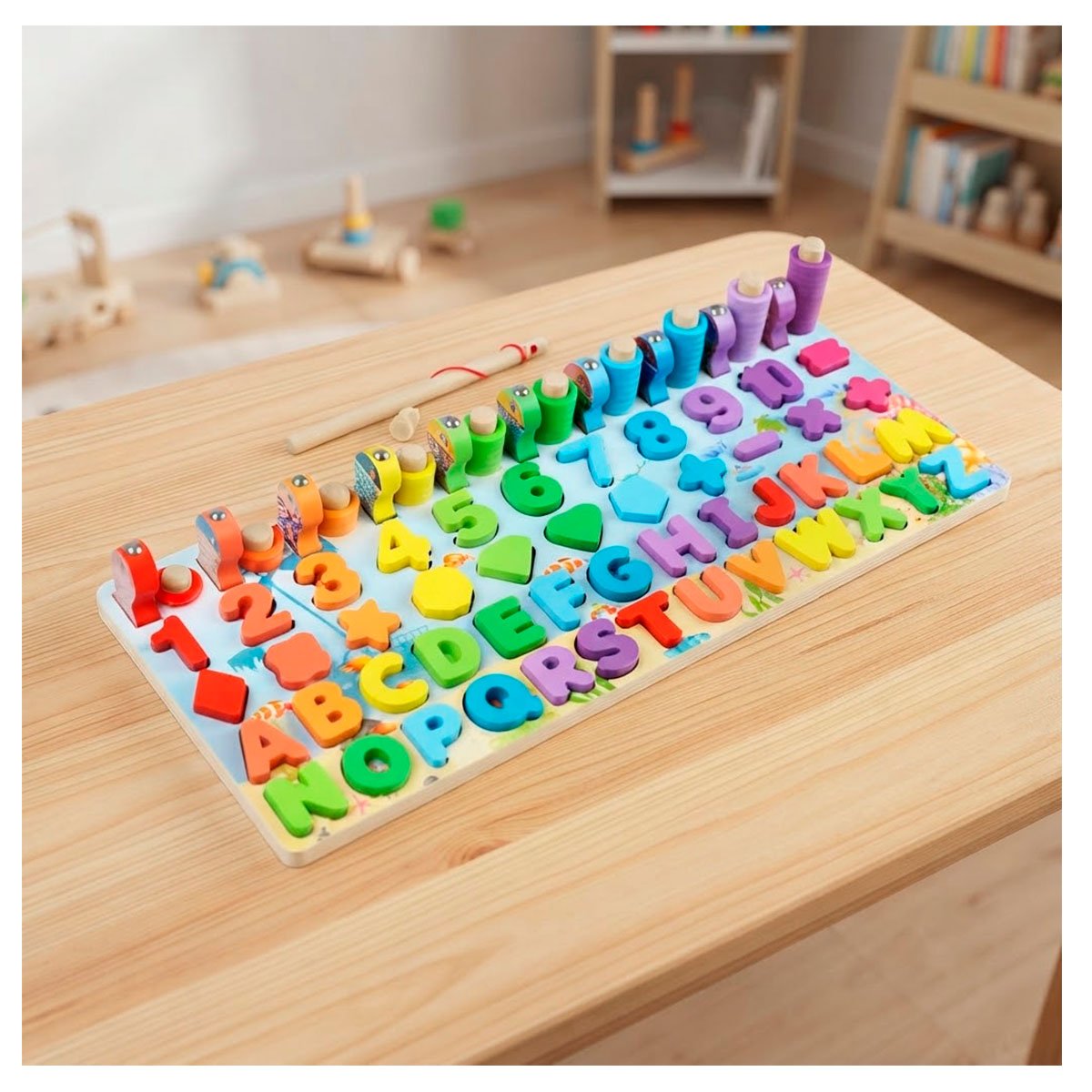 PACK2 JUEGO INFANTIL CON PIEZAS DE ENCAJE Y ROMPECABEZA PESCA - 2